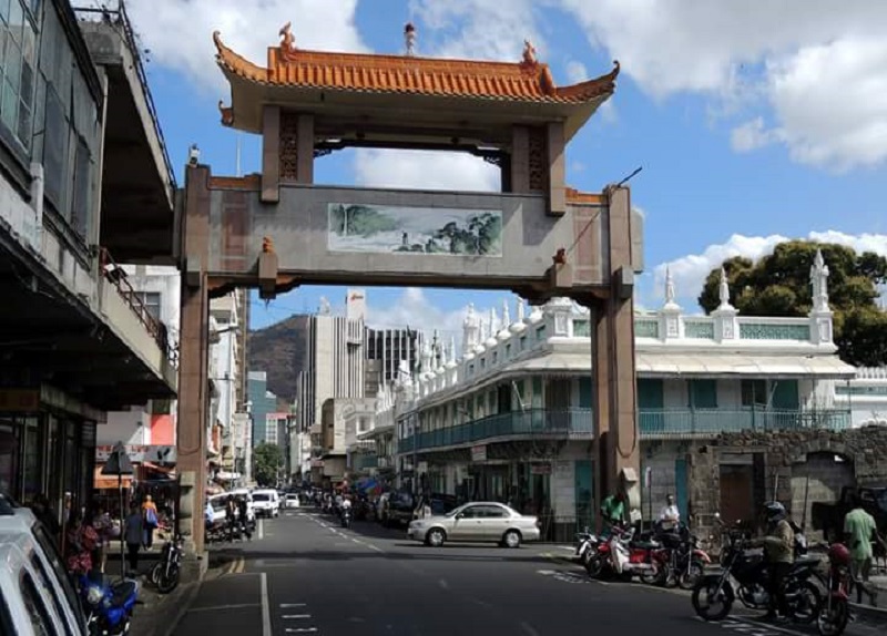 Port louis in Mauritius. China Town