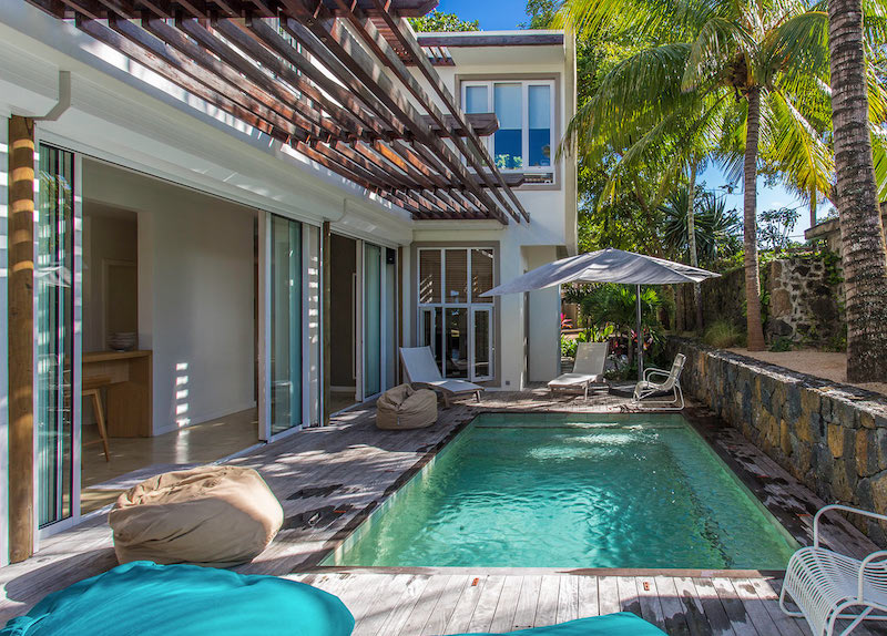 Villa Tourteaux in Mauritius view of the pool